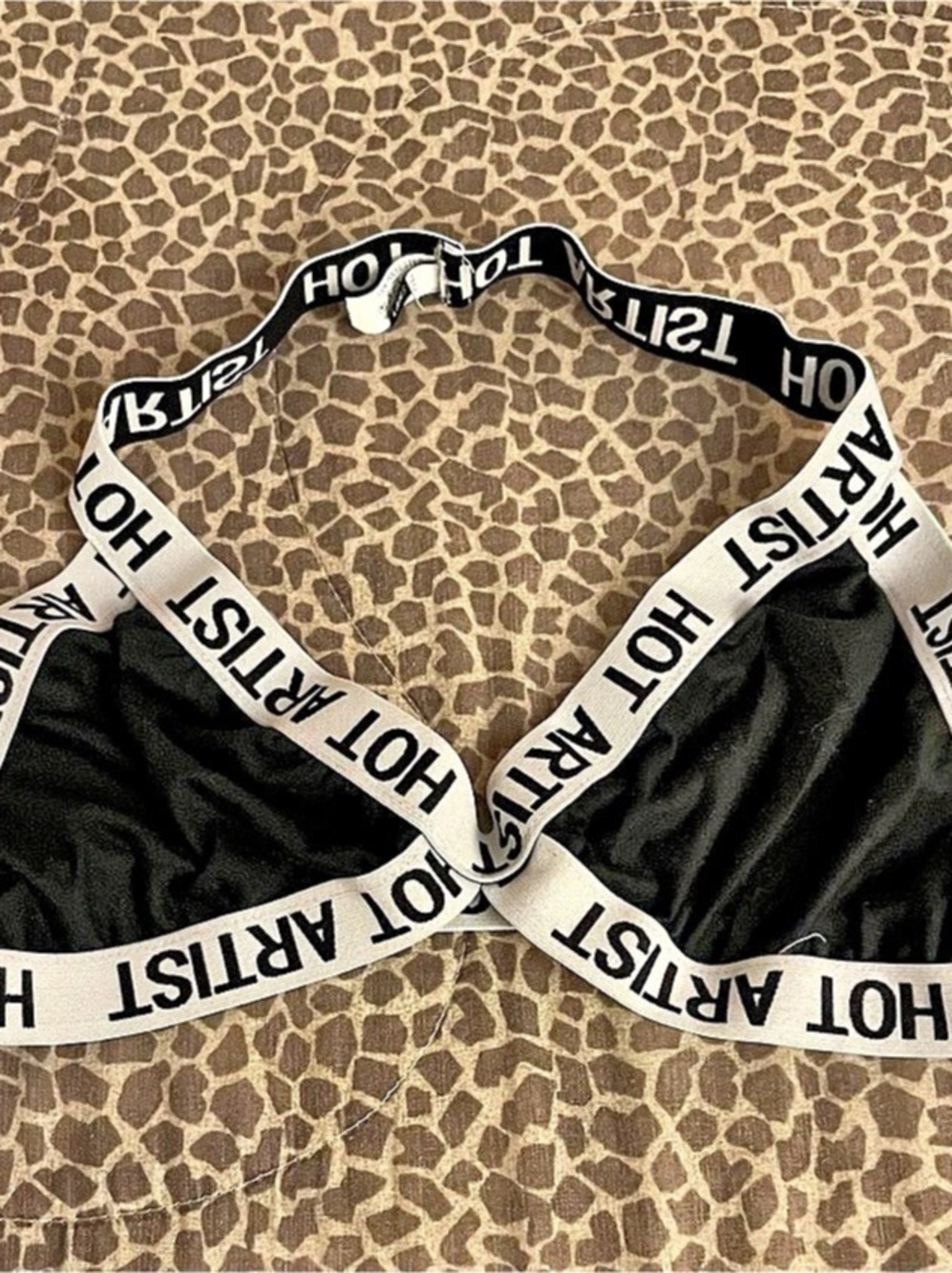 Hot Artist Color Bralette Top in Black & White